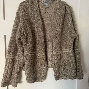 Vintage Women's Silk and Wool Brown Sweater